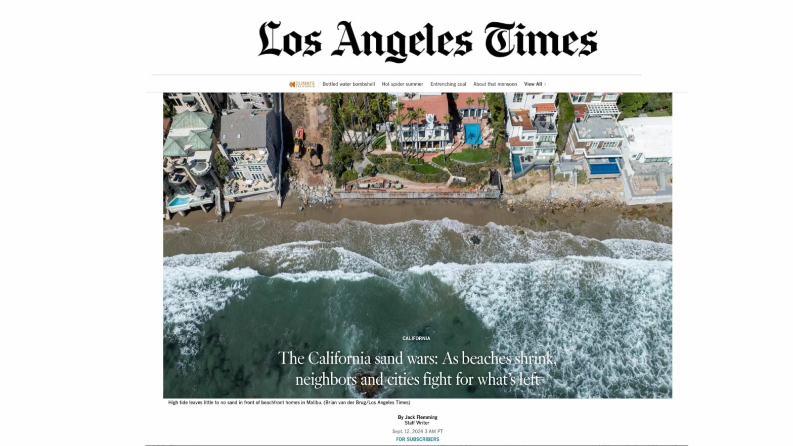 LA Times coverpage